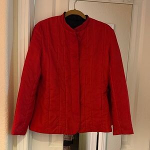 Elegant Red Women's Puffer Jacket
